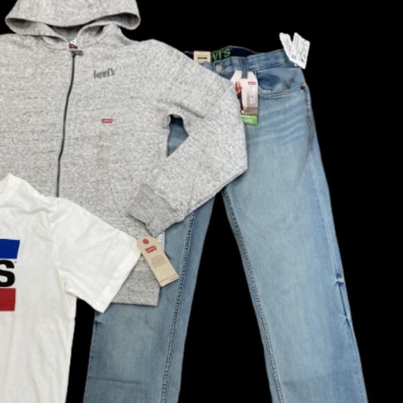 Levi's 511 Youth Set Boy's T-Shirt Jeans Hoodie Jacket 3pc Size XL ( 18 ) New - Picture 2 of 5